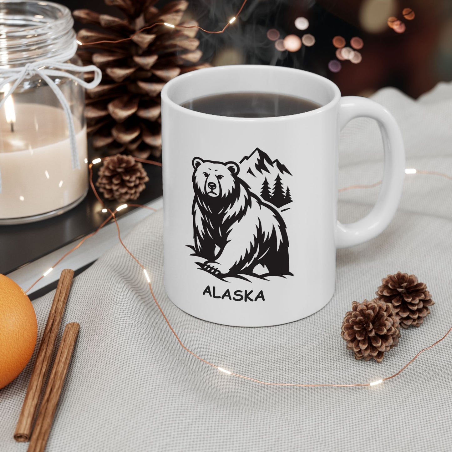 "Alaska: Where the snow is white, and the bears are just as big as the stories." Ceramic Mug - 13024