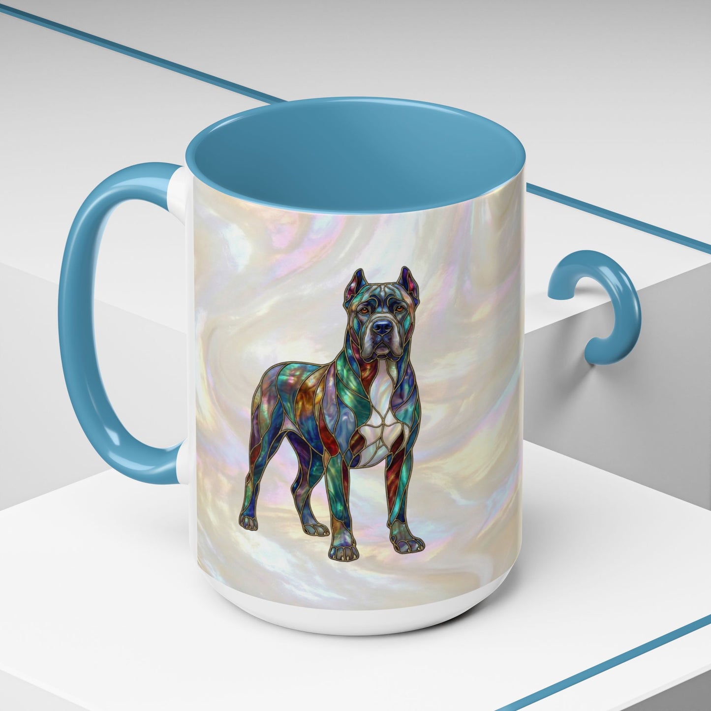 Cane Corso Accent Mug — Stained Glass Design (11/15 oz) - 14623