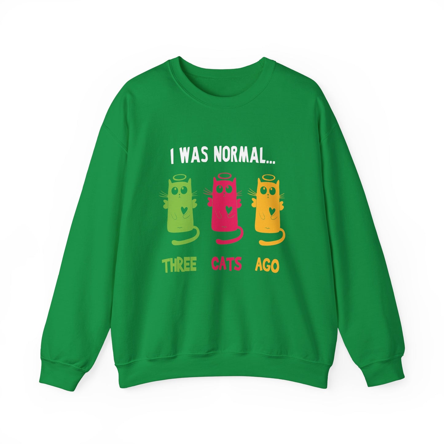 I Was Normal Three Cats Ago - Unisex Heavy Blend™ Crewneck Sweatshirt