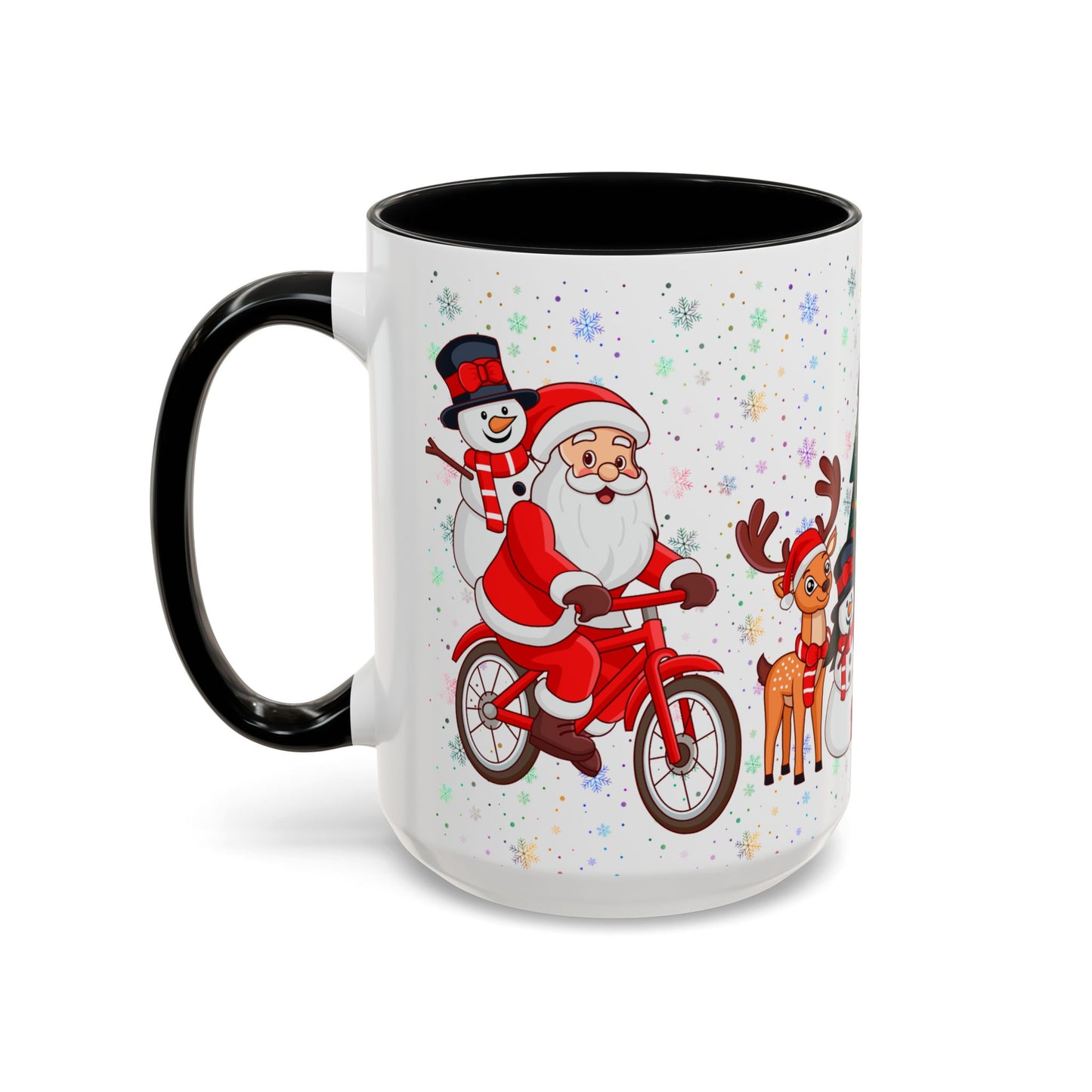 Christmas Party, Santa, Snowman & Reindeer - Accent Coffee Mug (11, 15oz) - 10429