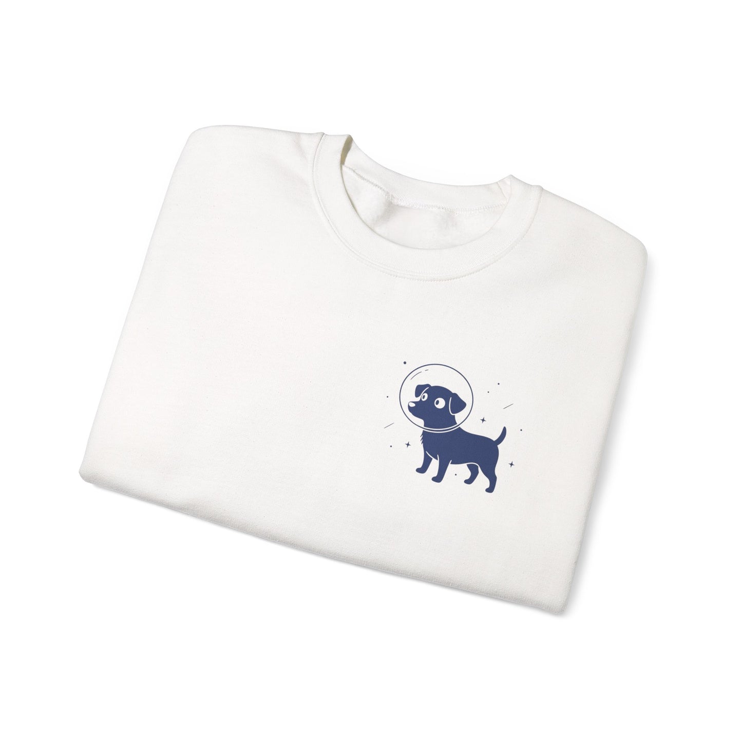 Dog in Space Crewneck Sweatshirt – Space Puppy Graphic Pullover - 14678
