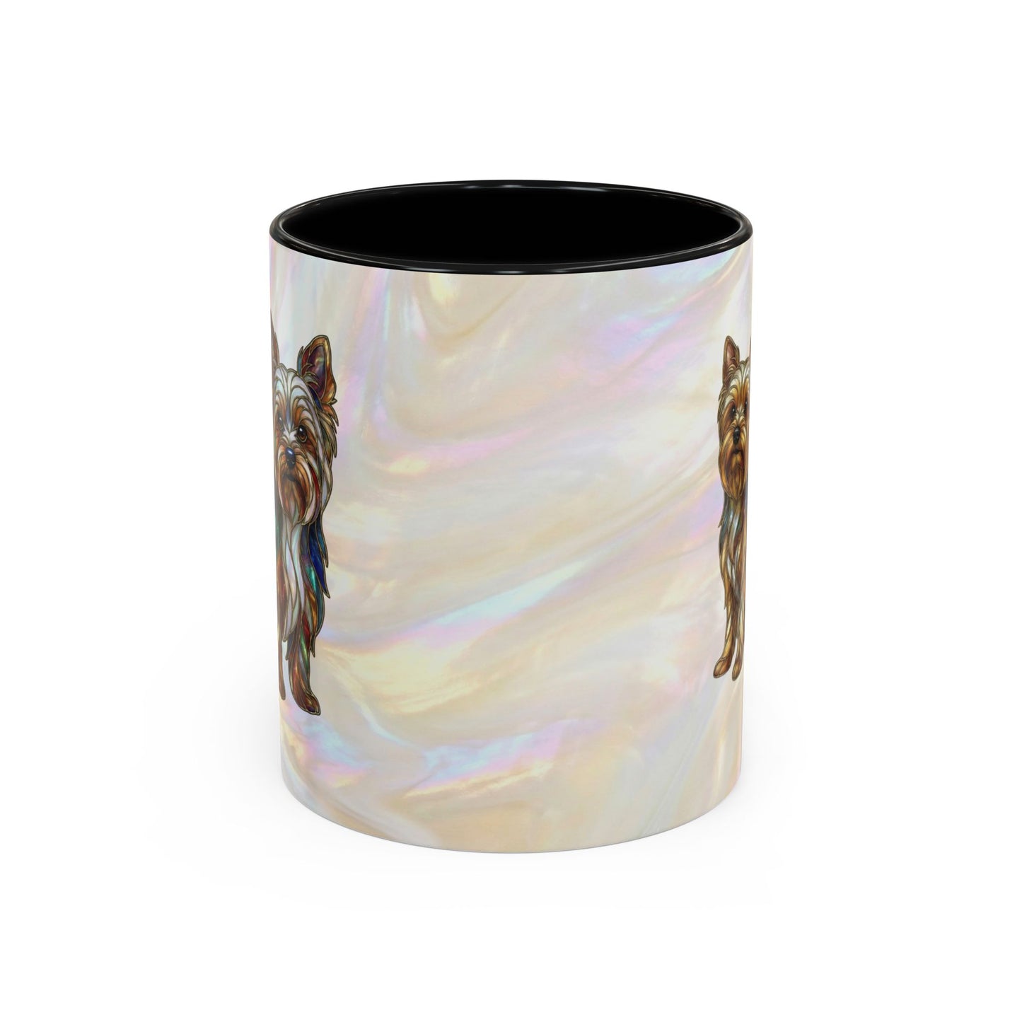 Yorkie Accent Coffee Mug – Stained Glass Design 11/15oz - 14653