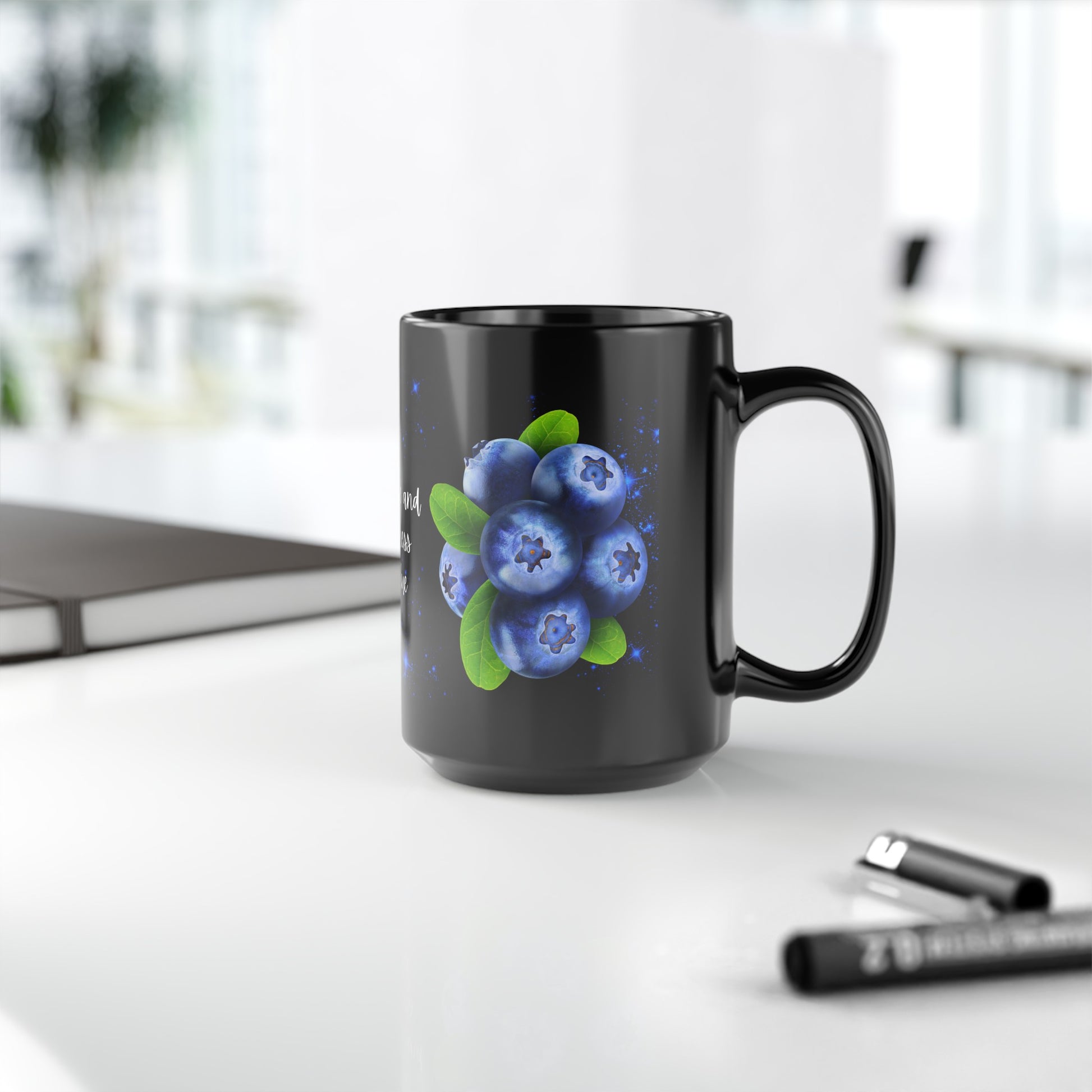 Sparkle & Sweetness in Blue - Black Mug (11oz, 15oz)