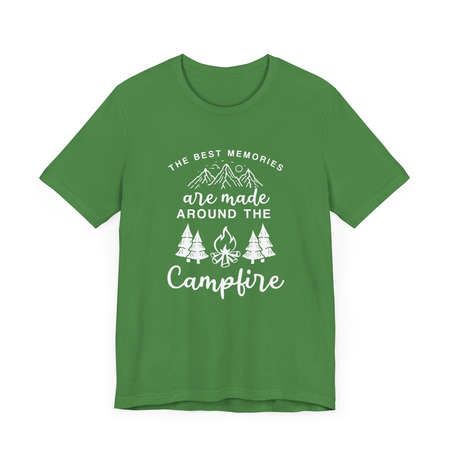 Camping: The Best Memories Are Made Around Campfire - Unisex Jersey Short Sleeve Tee