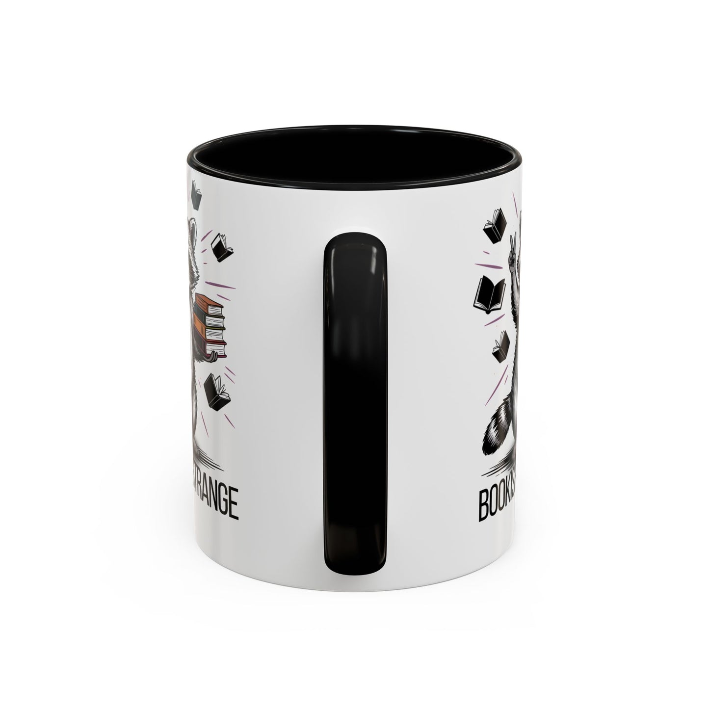Bookish & Strange Raccoon Mug – Cute Reading Coffee Mug Gift for Book Lovers (11oz / 15oz) - 14803