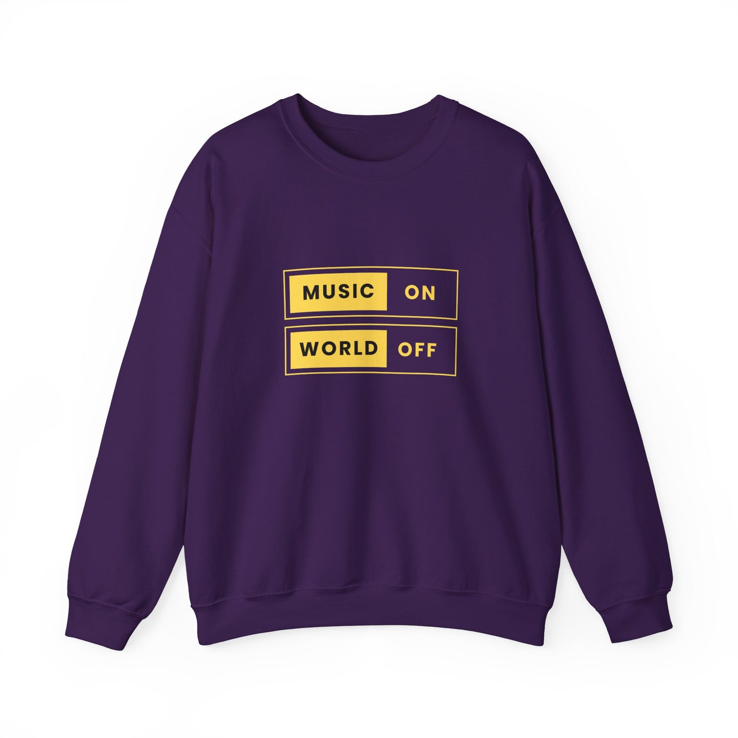 Music On, World Off - Unisex Heavy Blend™ Crewneck Sweatshirt - 10603