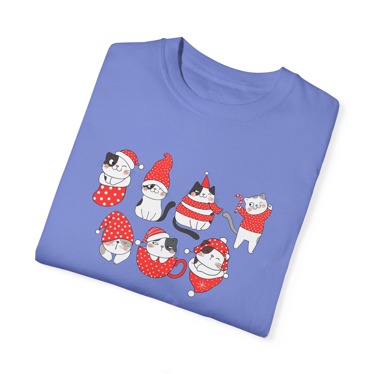 Christmas Cats - Unisex Garment-Dyed T-shirt - 10077