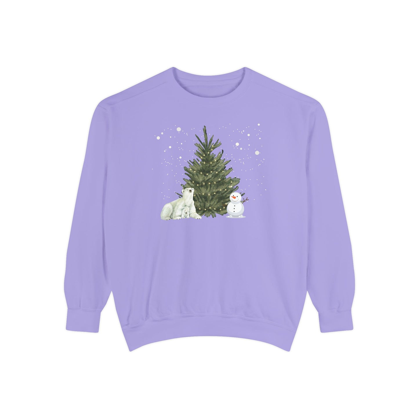 Polar Bear & Snowman - Unisex Garment-Dyed Sweatshirt - 10012