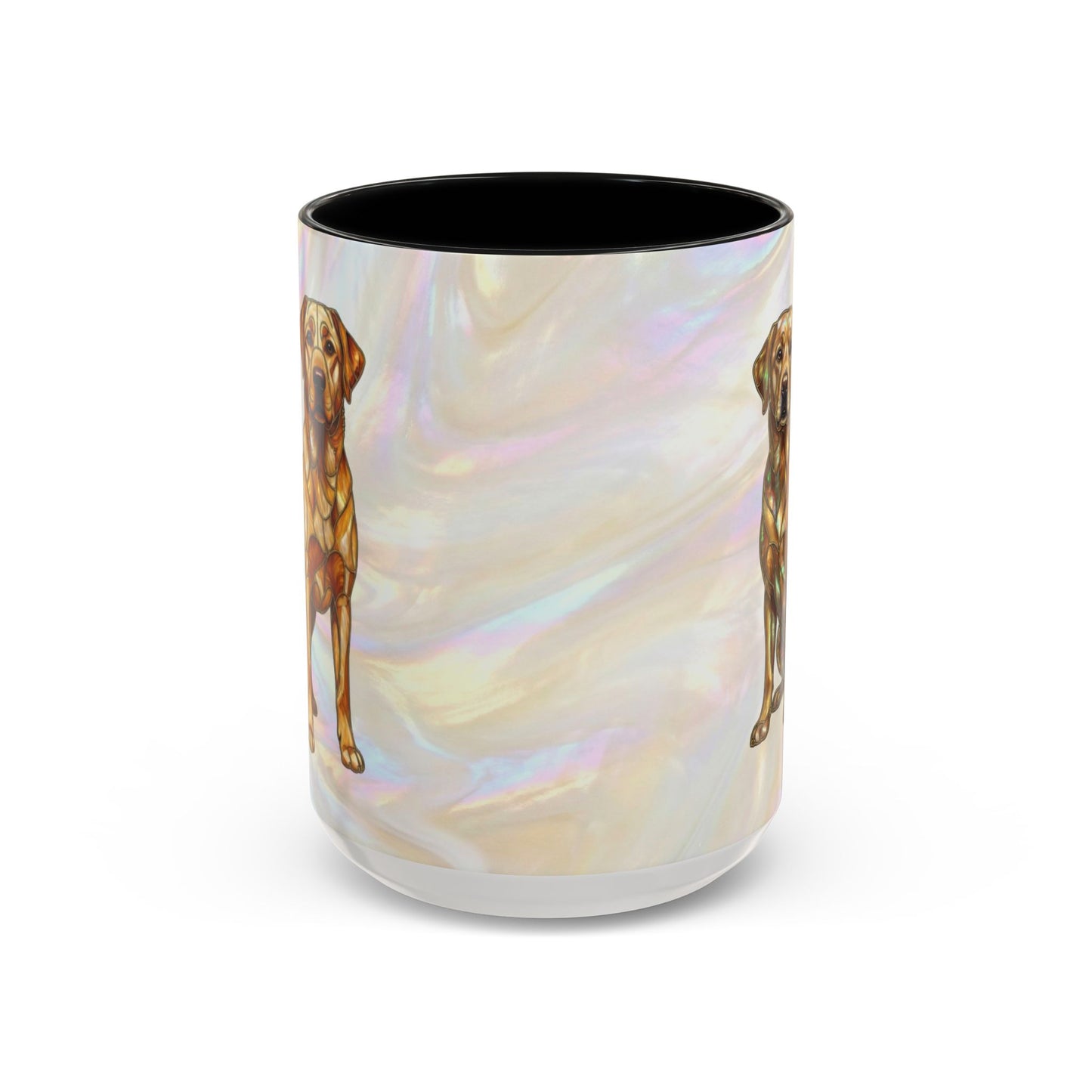Labrador Retriever Accent Coffee Mug — Stained Glass Design (11/15oz) - 14636