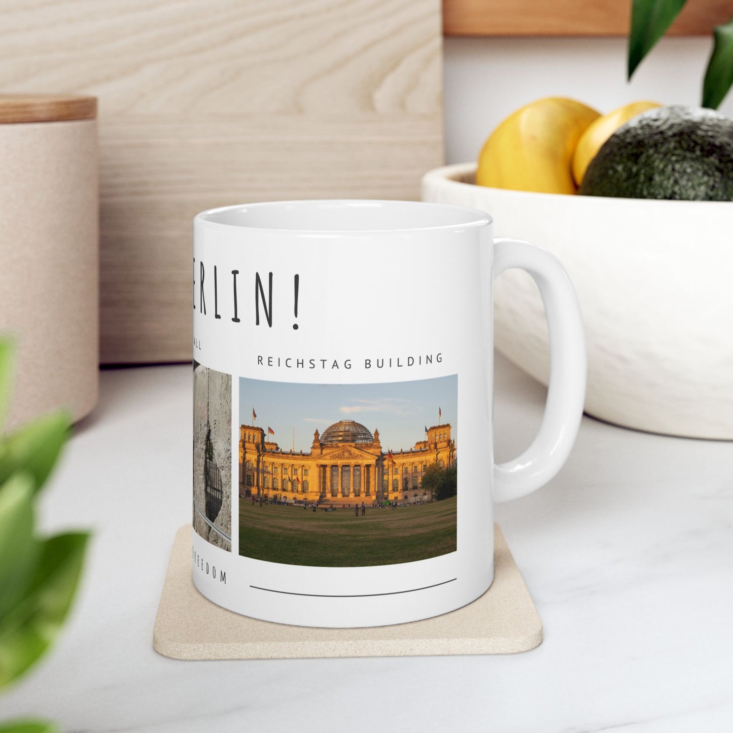 Hello Berlin! Ceramic Travel Mug with Cityscape Design - Perfect Gift for Travelers and History Lovers - 12015