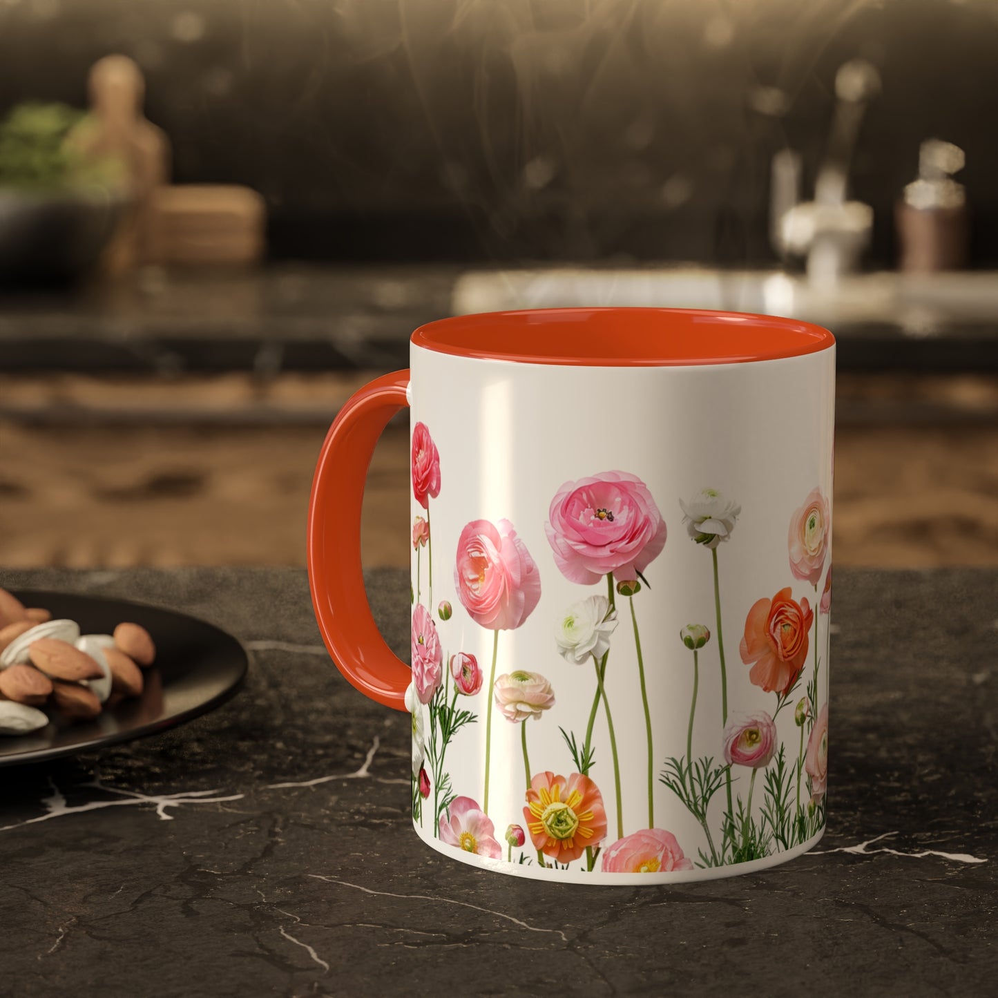 Vibrant Pink and Orange Petals - Colorful Mugs, 11oz