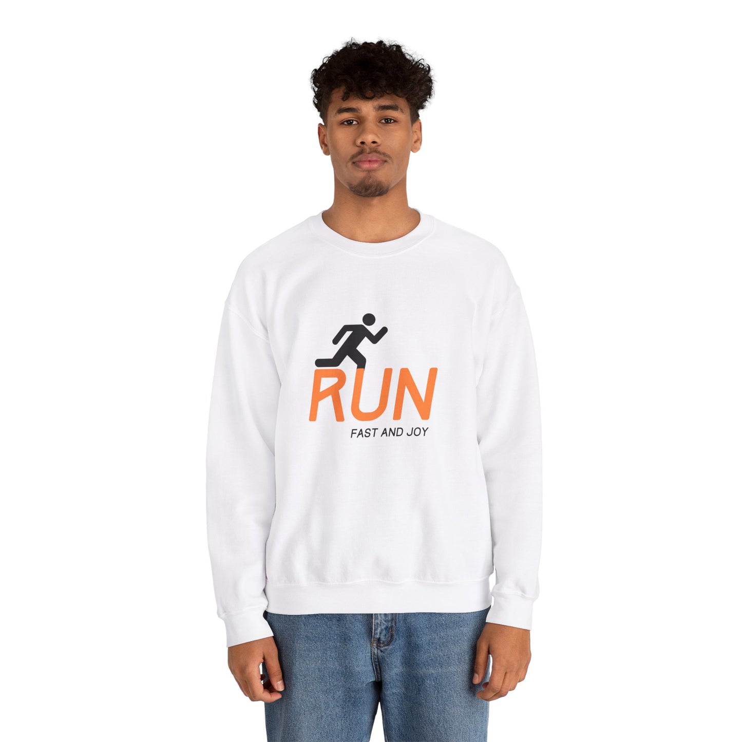 Run Fast & Joy - Unisex Heavy Blend™ Crewneck Sweatshirt