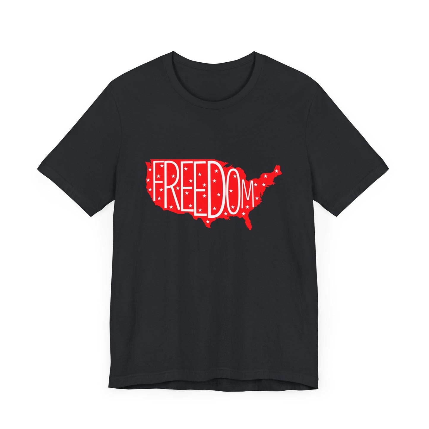 USA Freedom Tee - Comfortable Unisex Jersey Short Sleeve T-Shirt, Perfect for Independence Day, Casual Wear, Gifts, 4th of July - 13652