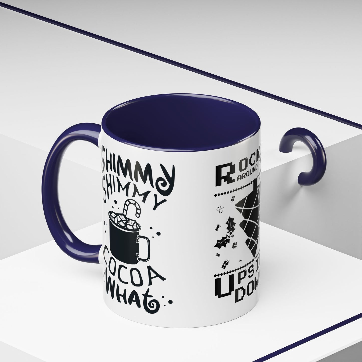 Rocking Around The Tree Upside Down - Accent Coffee Mug (11, 15oz)