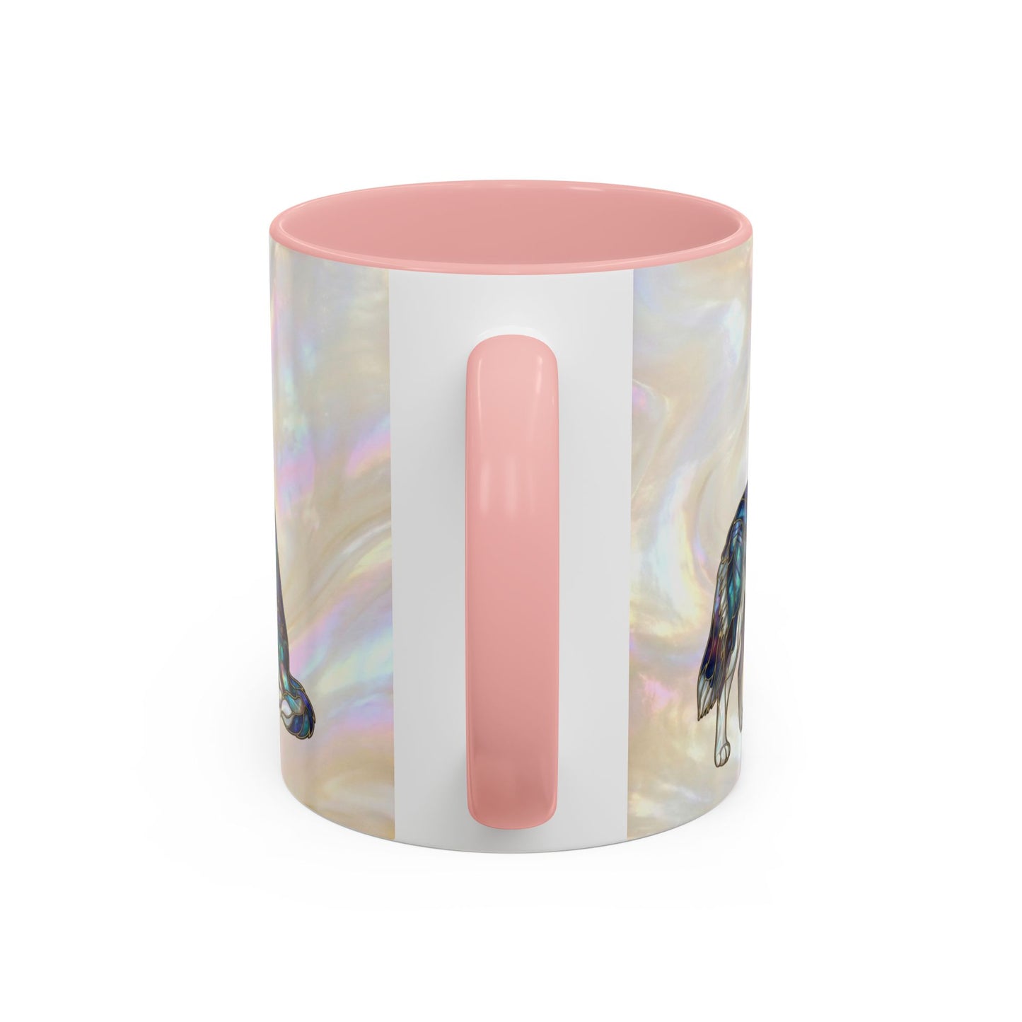 Personalized Husky Accent Coffee Mug – Stained Glass Design (11/15oz) - 14543