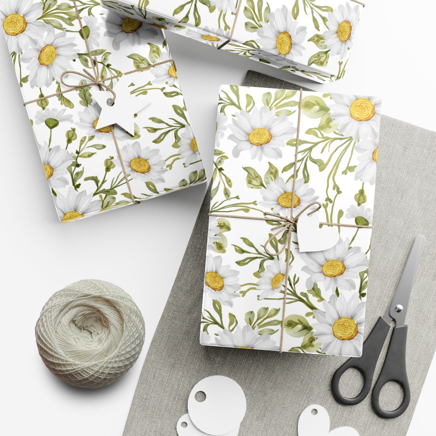 White Flowers - Gift Wrap Papers - 10252