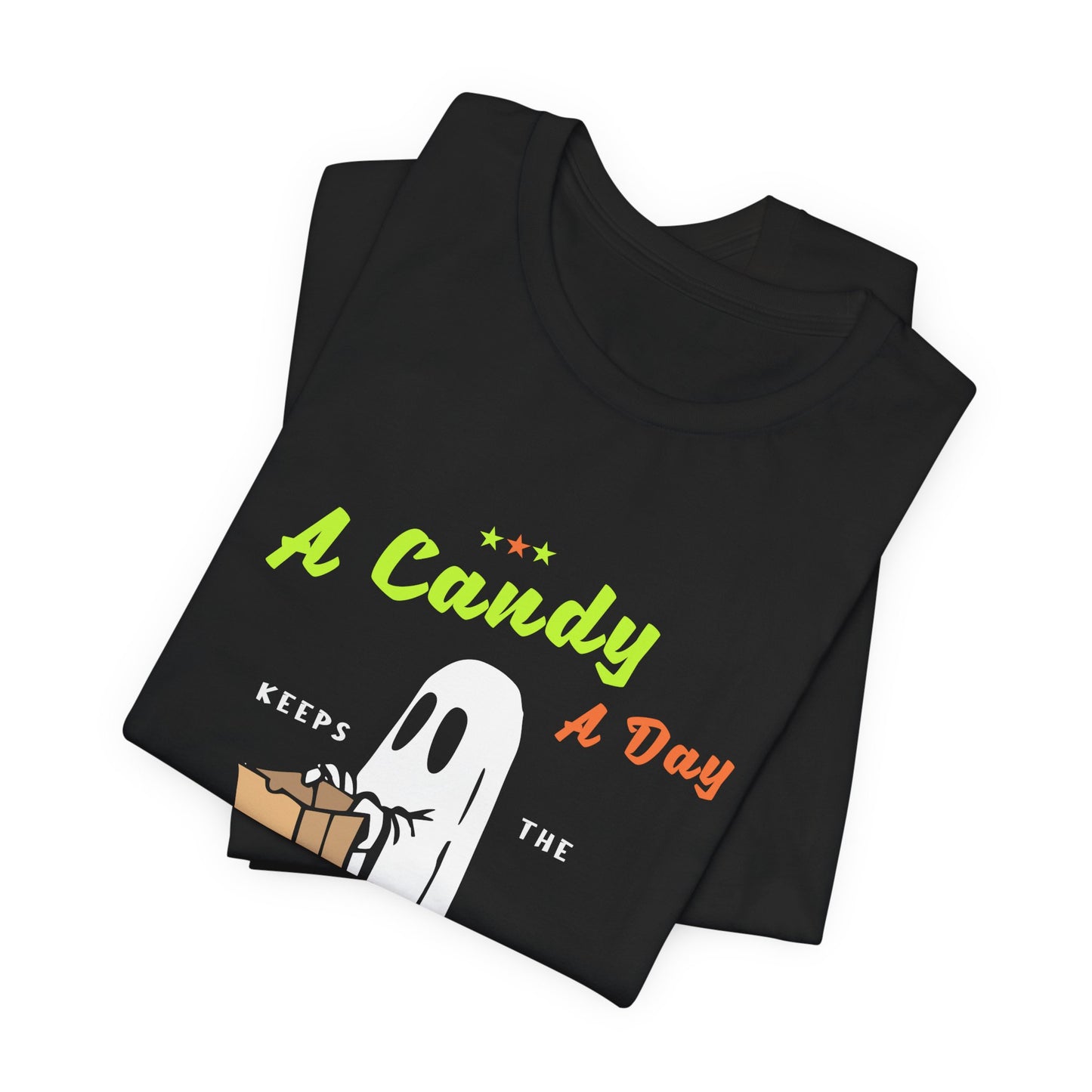 Halloween: A Candy Day Keeps The Monsters Away - Unisex Jersey Short Sleeve Tee - 12663