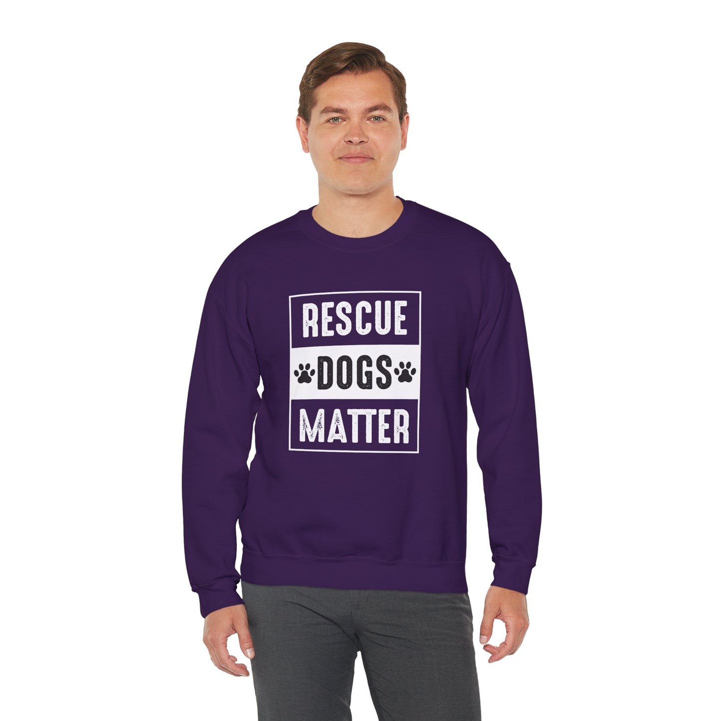 Rescue Dogs Matter - Unisex Heavy Blend™ Crewneck Sweatshirt