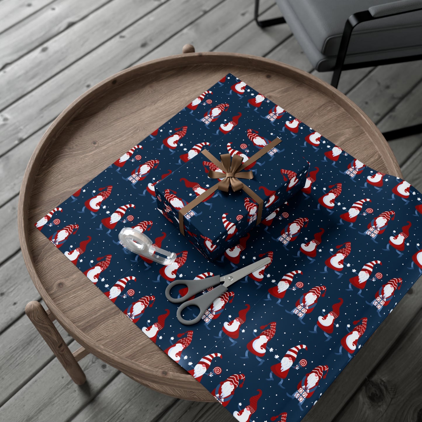 Merry Christmas, Navy Colored - Gift Wrap Papers - 10007