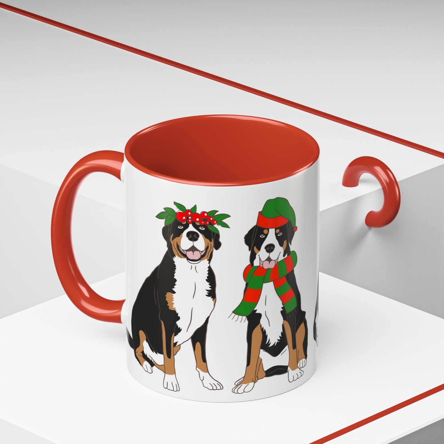 Christmas Dogs - Accent Coffee Mug (11, 15oz) - 10305