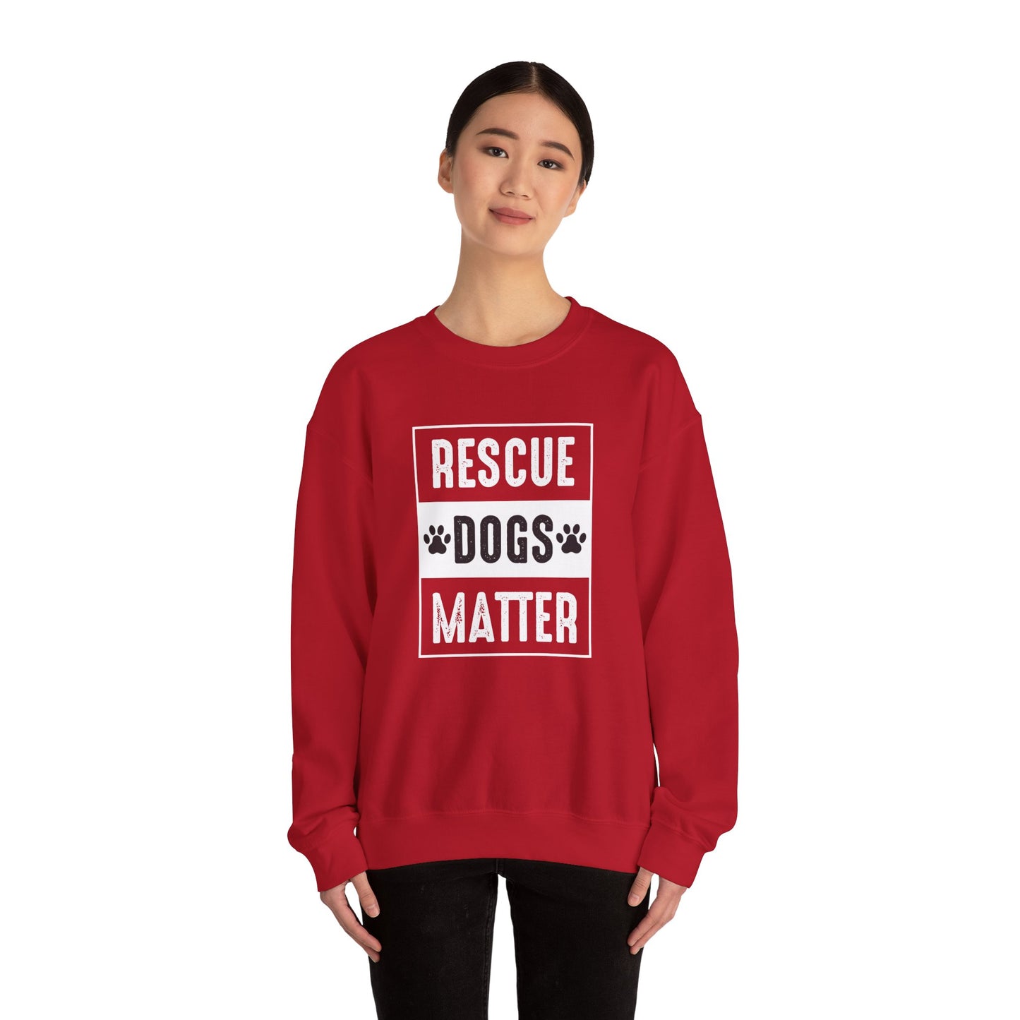 Rescue Dogs Matter - Unisex Heavy Blend™ Crewneck Sweatshirt