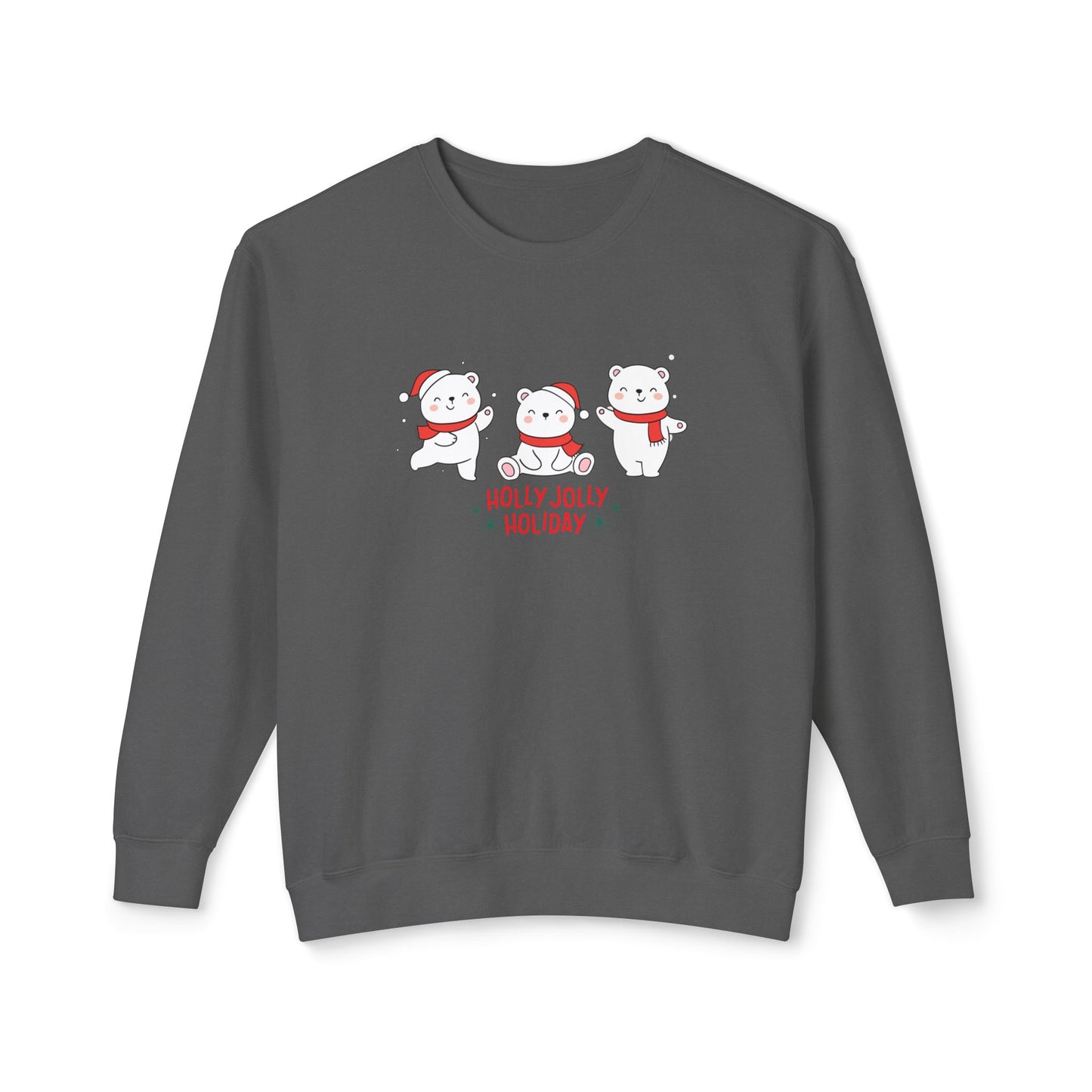 Baby Bears, Holly Jolly Holiday - Unisex Lightweight Crewneck Sweatshirt - 10015