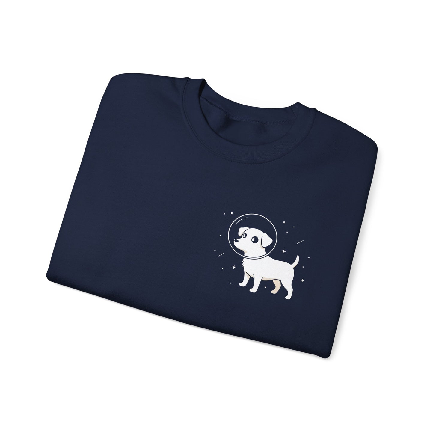 Dog in Space Crewneck Sweatshirt – Space Puppy Graphic Pullover - 14678