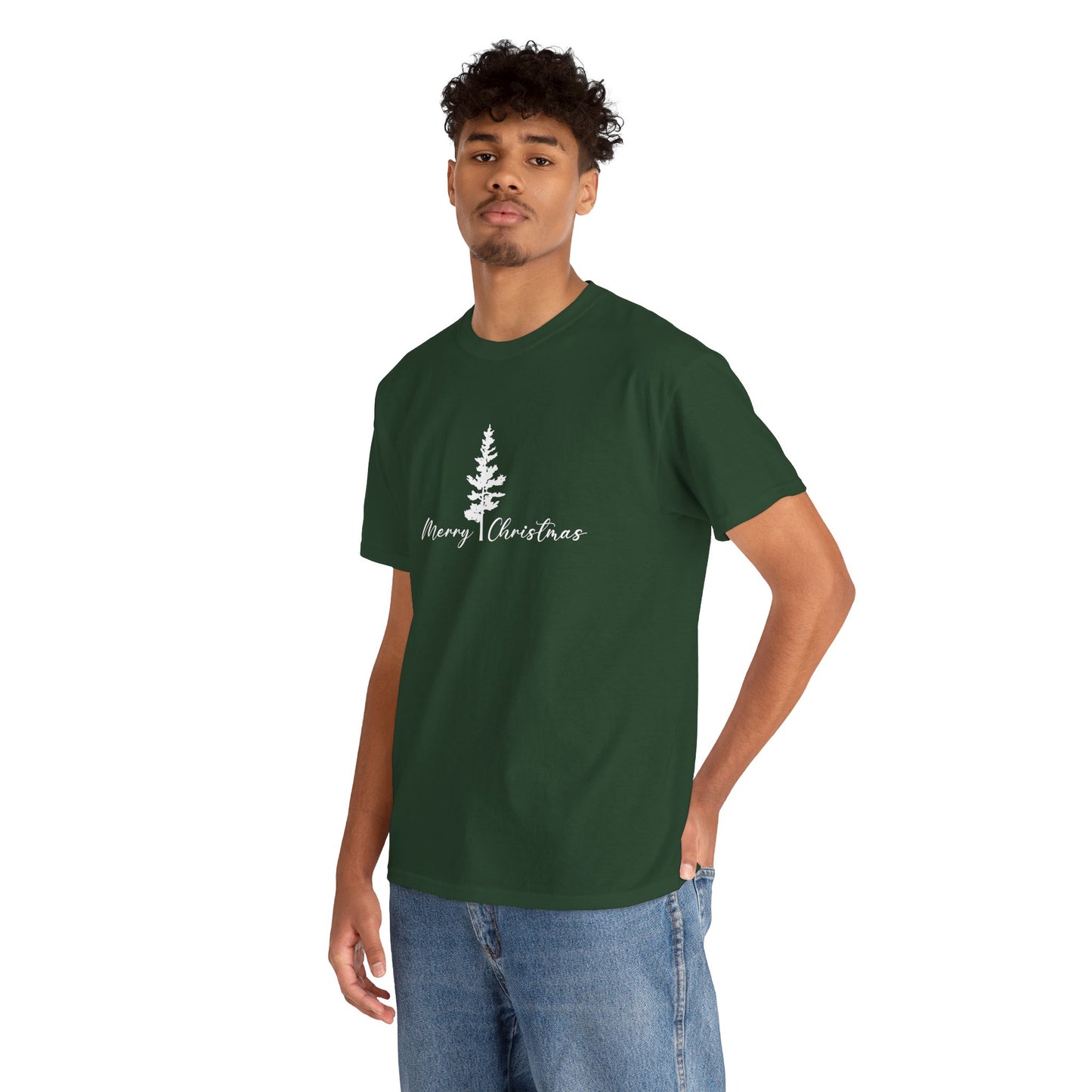 Tree, Merry Christmas - Unisex Heavy Cotton Tee - 10405