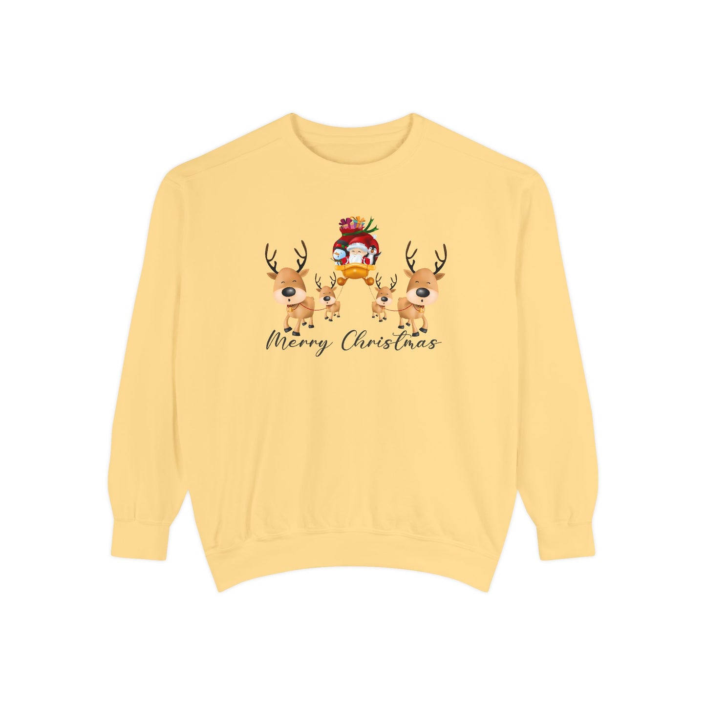 Reindeers - Unisex Garment-Dyed Sweatshirt - 10010