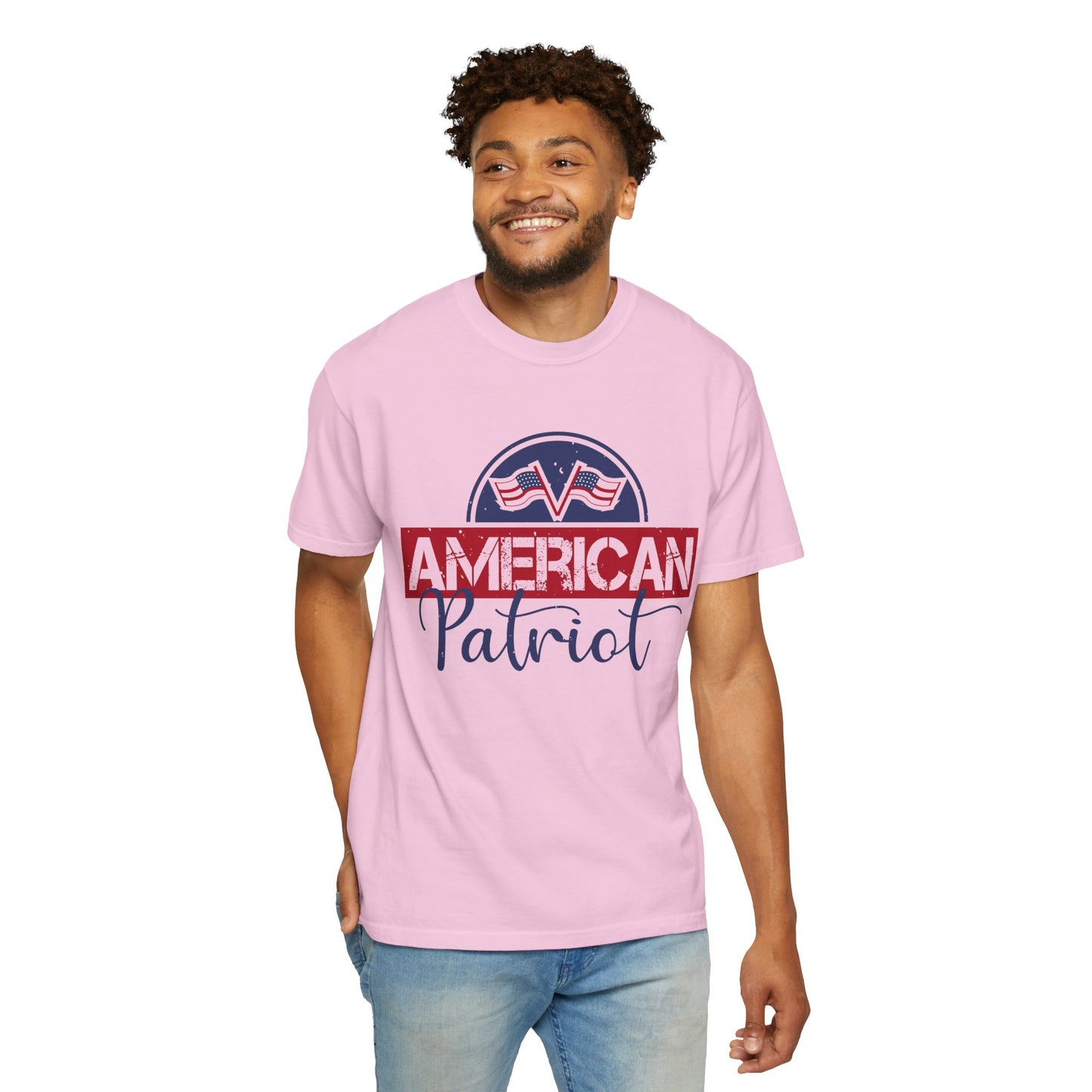 American Patriot Garment-Dyed T-Shirt, USA Pride Tee, 4th of July Shirt, Americana Apparel, Unisex Casual Wear - 13813