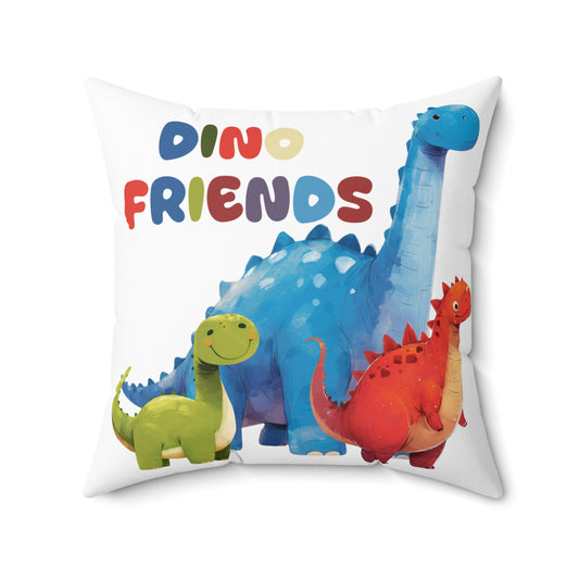 Kids: Dino Friends in Gobi - Spun Polyester Square Pillow