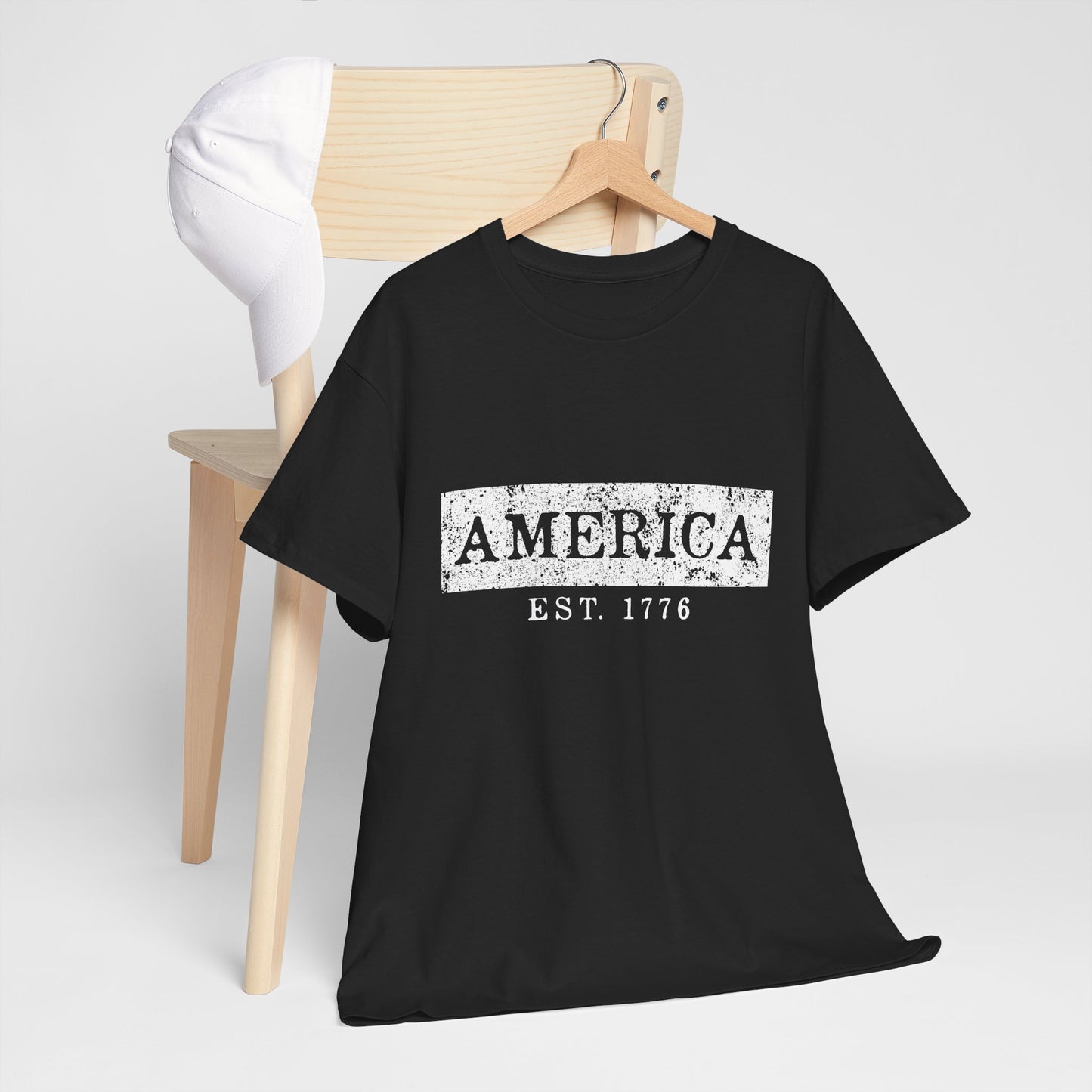 Patriotic Unisex Tee - America EST 1776, Vintage Style Shirt, Independence Day Gift, Casual Wear, Gifts for Him/Her - 13736