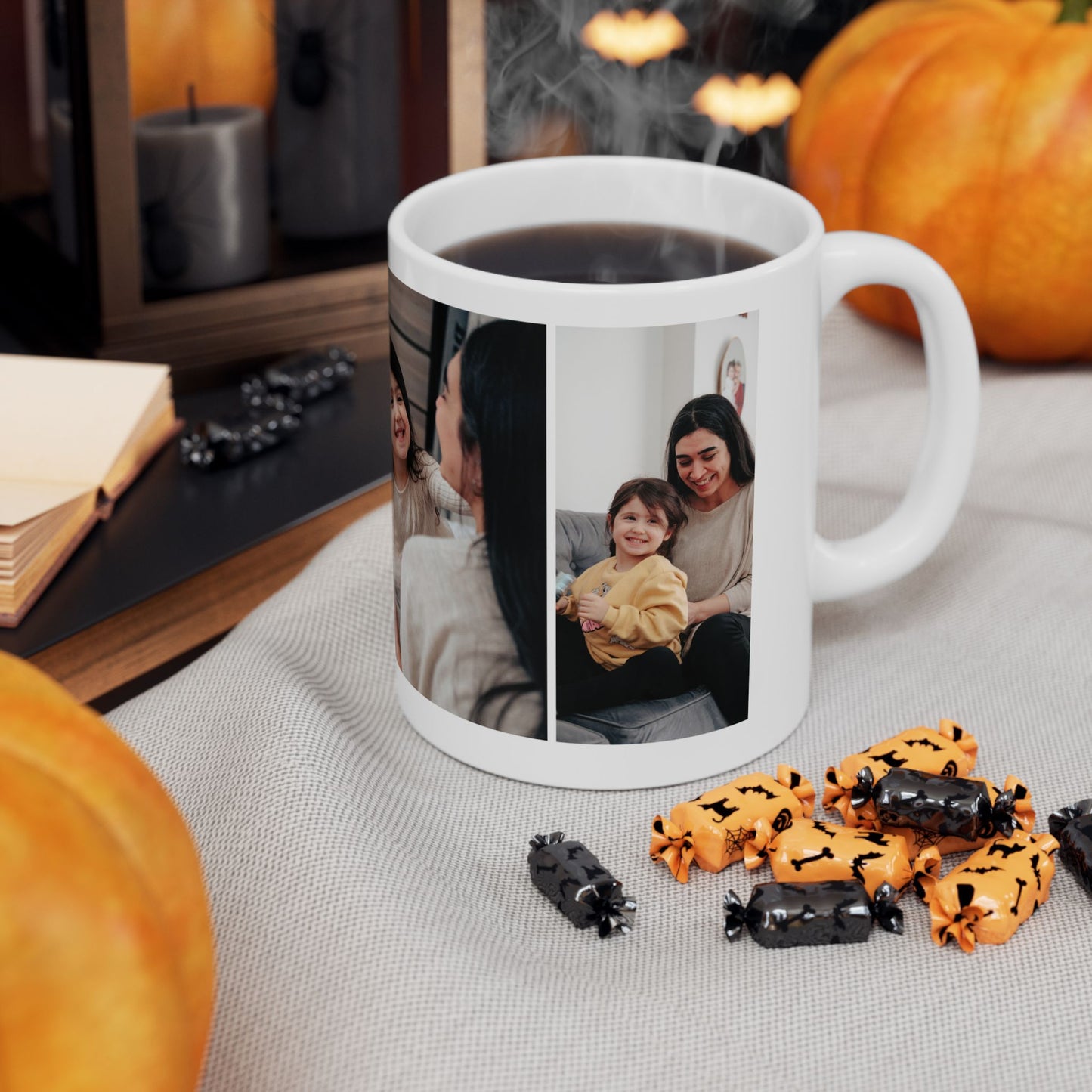 Mom, You're The Best, Mom & Daughter's Photos, Customizable - Ceramic Mug, (11oz, 15oz) - 11029