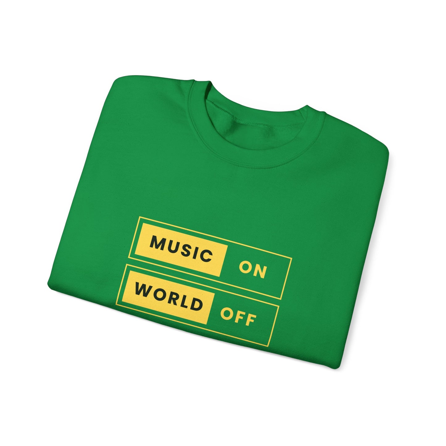 Music On, World Off - Unisex Heavy Blend™ Crewneck Sweatshirt - 10603