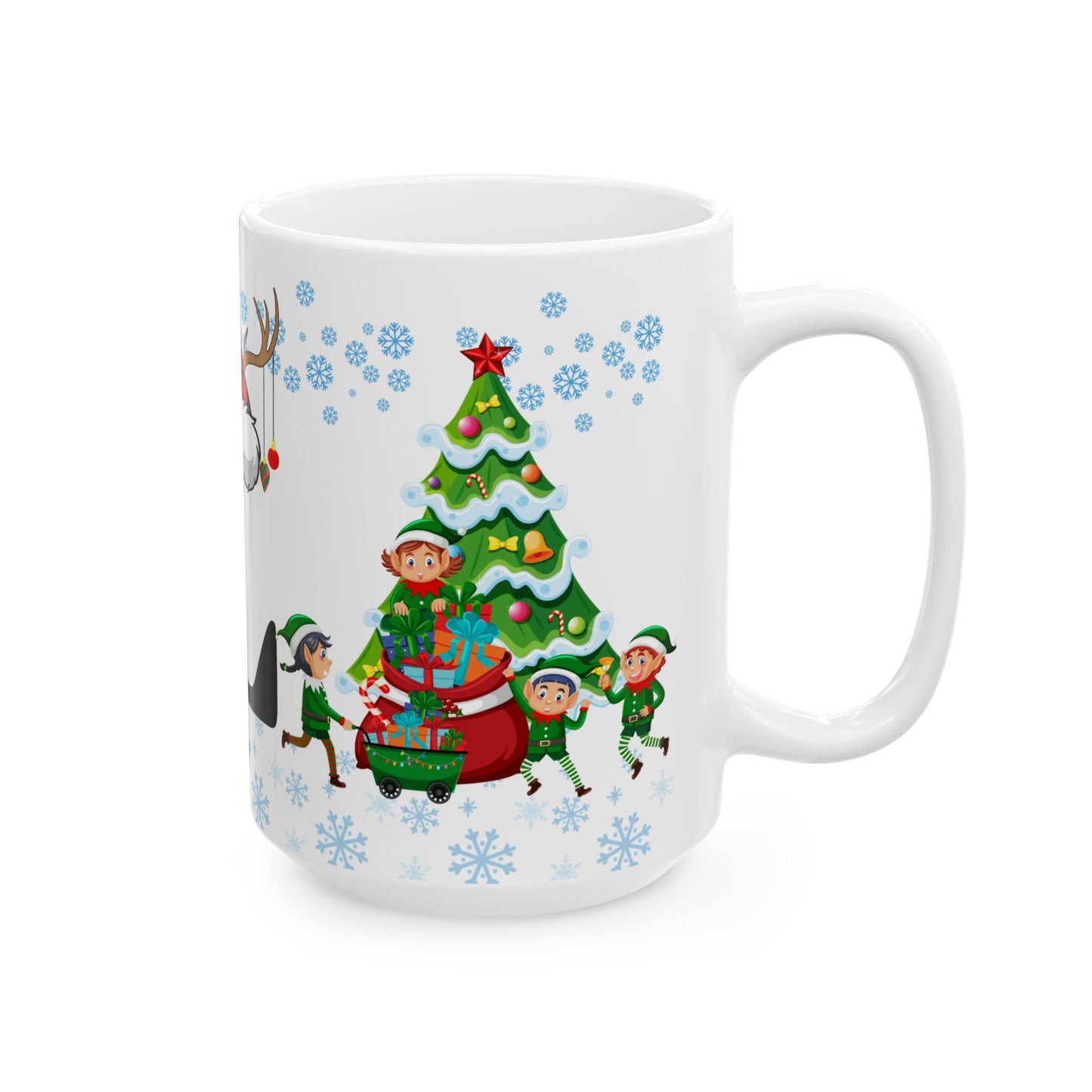 Christmas Letter L for Lily, Customizable - Ceramic Mug, (11oz, 15oz) - 10048