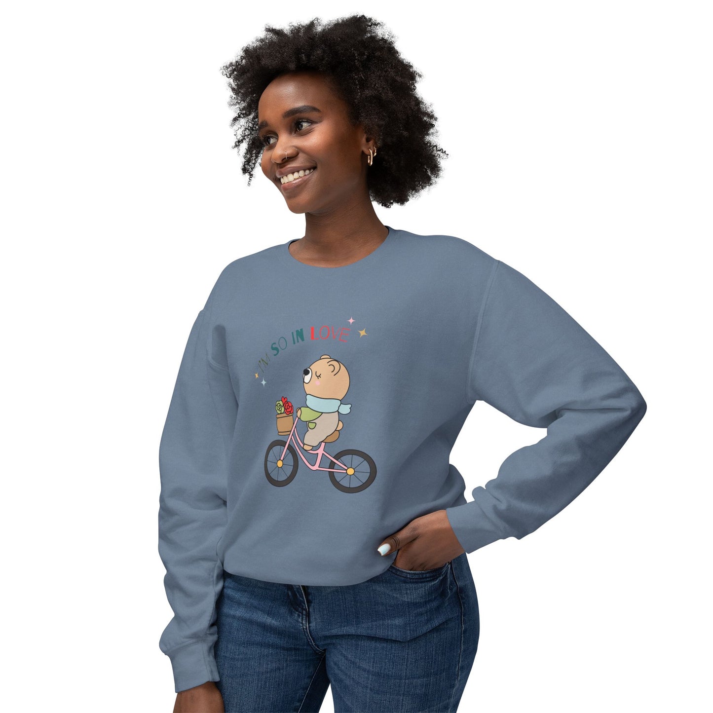 Baby Bear, I'm So in Love - Unisex Lightweight Crewneck Sweatshirt - 11427