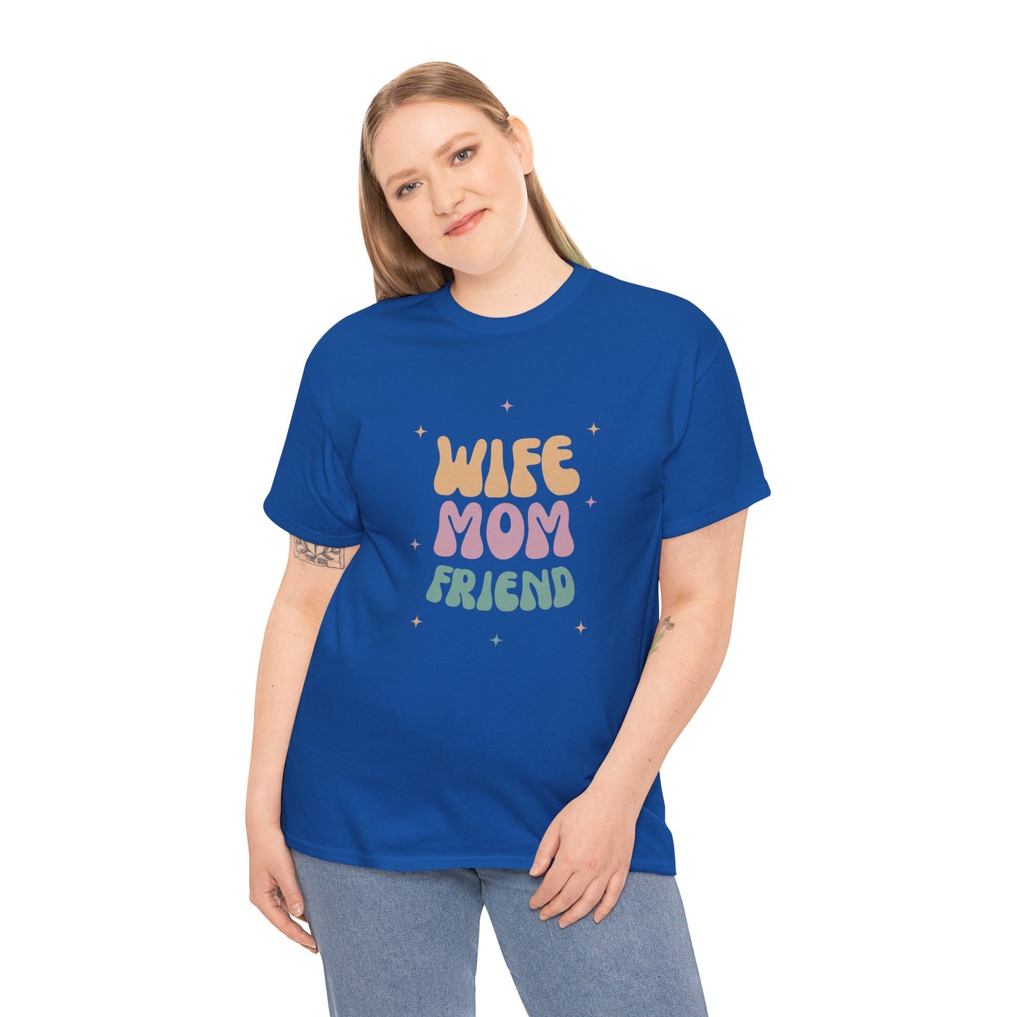 Wife Mom Friend Heavy Cotton Tee | Perfect Gift for Moms & Friends - 12462