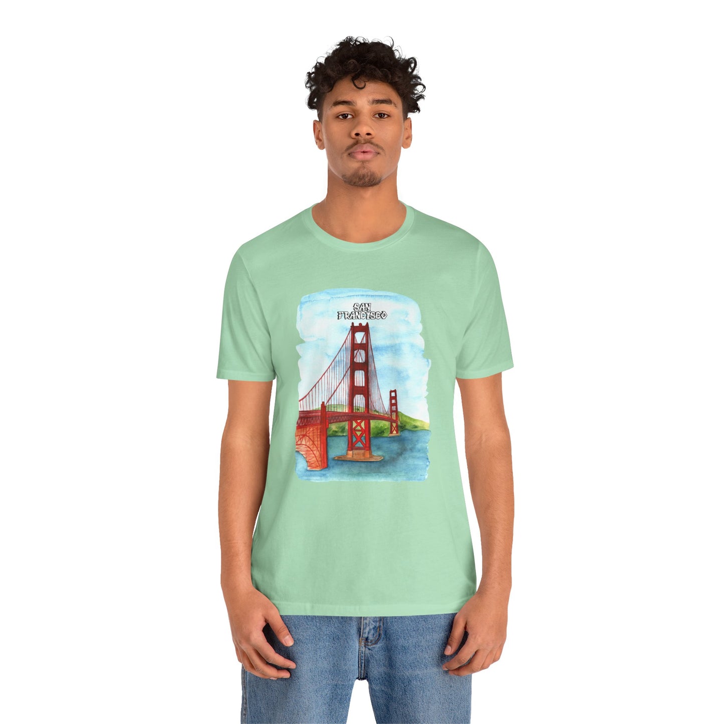San Francisco Golden Gate Bridge Tee - Unisex Short Sleeve Jersey Shirt for Travel Lovers - 12203