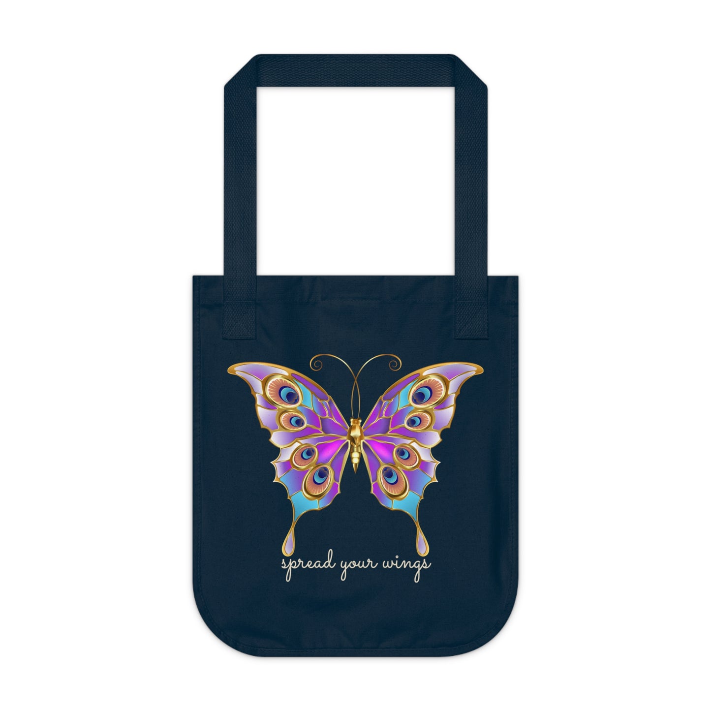 Butterfly, Spread Your Wings - Organic Canvas Tote Bag - 10185