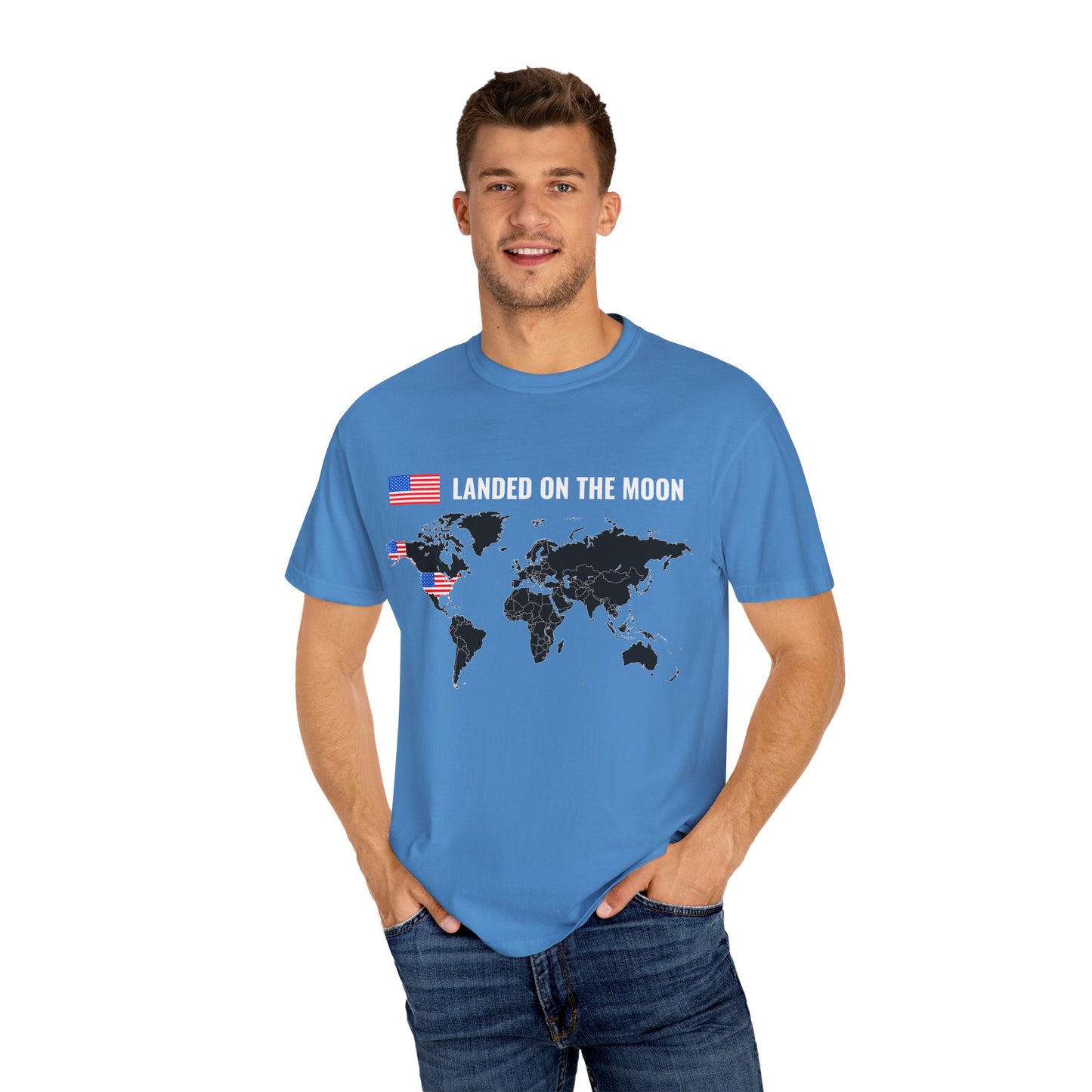 USA, Moon Landing Unisex T-Shirt | Vintage Space Vibe, July 4th - 13735