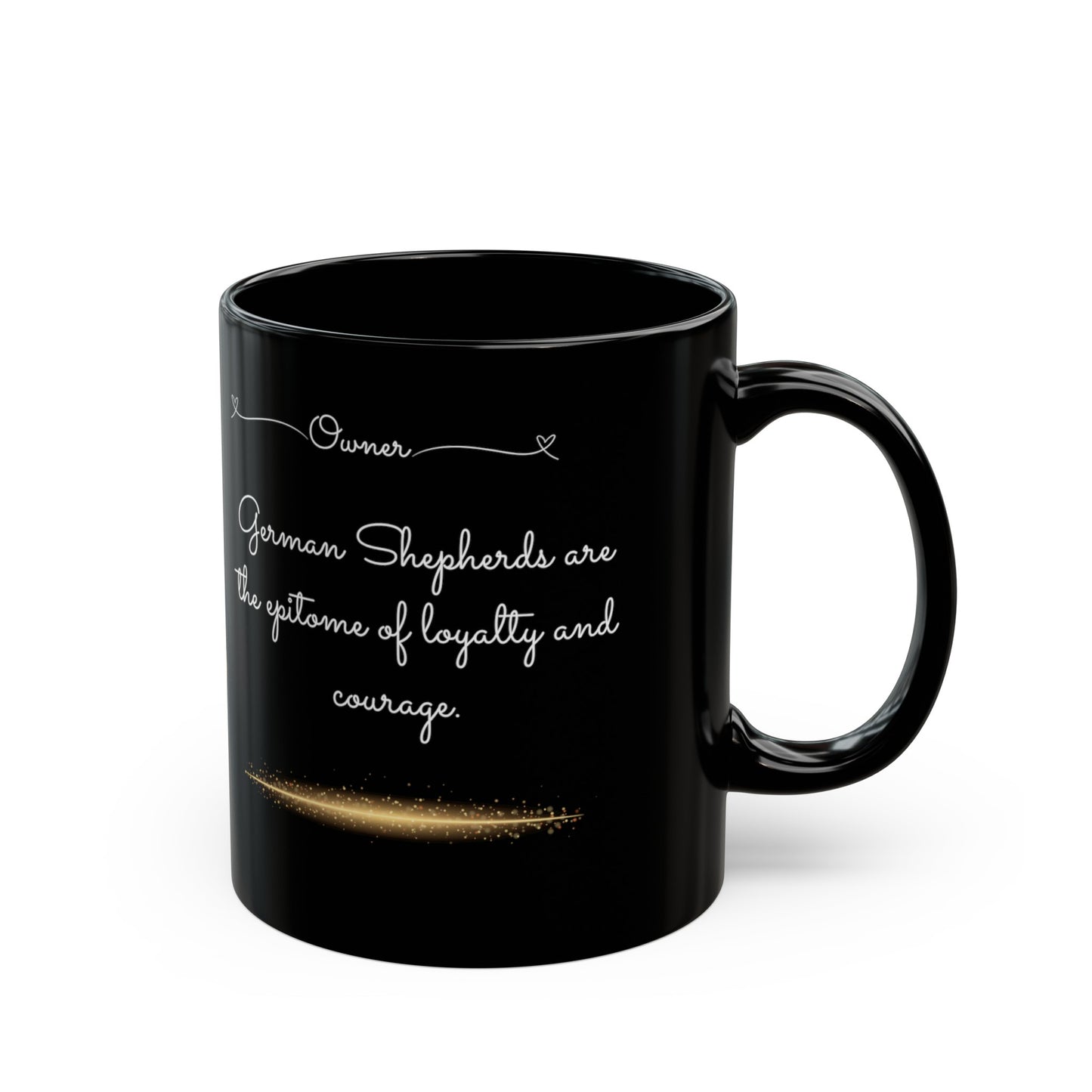 German Shepherds are not just pets; they're family, Customized Ceramic Black Mug (11oz, 15oz)