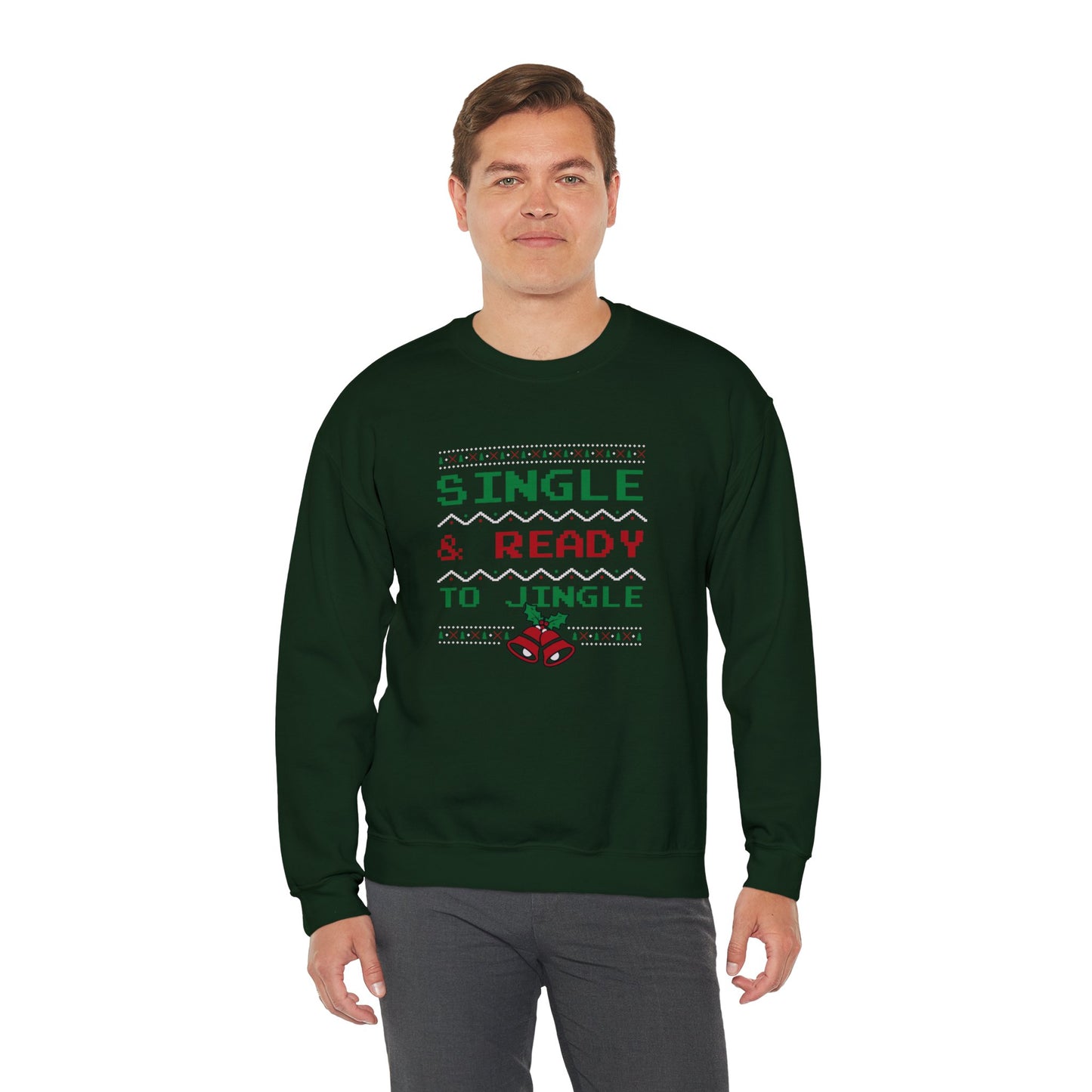 Single and Ready to Jingle - Unisex Heavy Blend™ Crewneck Sweatshirt