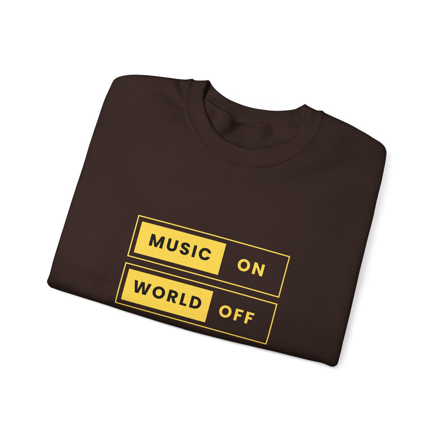 Music On, World Off - Unisex Heavy Blend™ Crewneck Sweatshirt - 10603