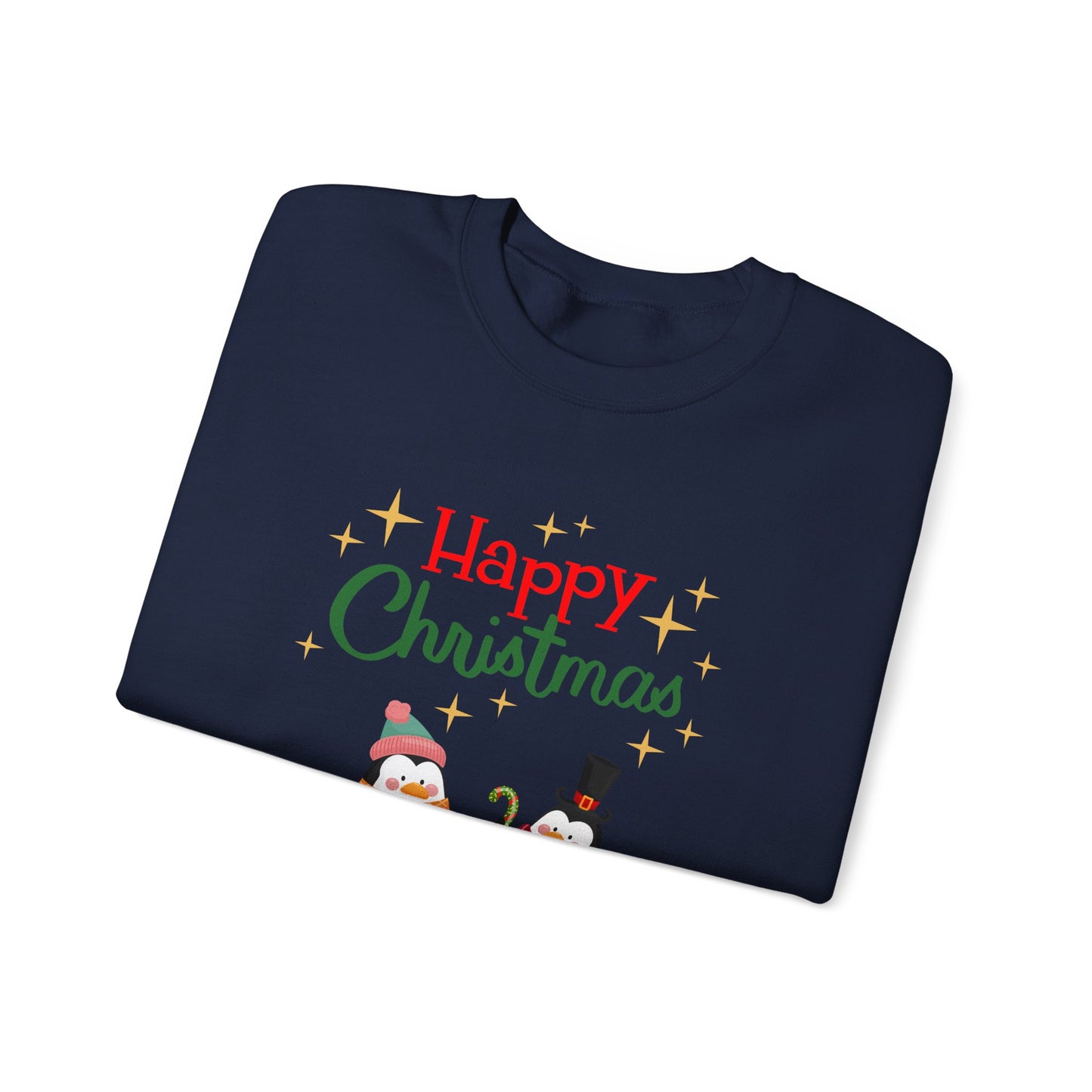 2 Penguins: Happy Christmas - Unisex Heavy Blend™ Crewneck Sweatshirt