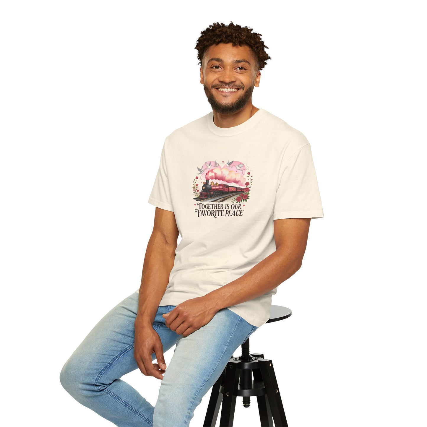 Together Is Our Favorite Place – Romantic Valentine Graphic T-Shirt  - 14738