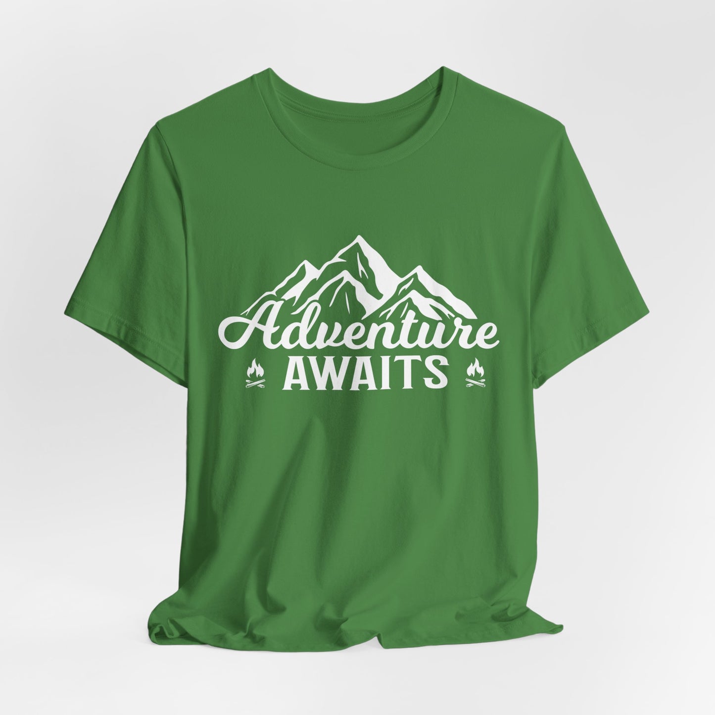 Camping: Adventure Awaits - Unisex Jersey Short Sleeve Tee