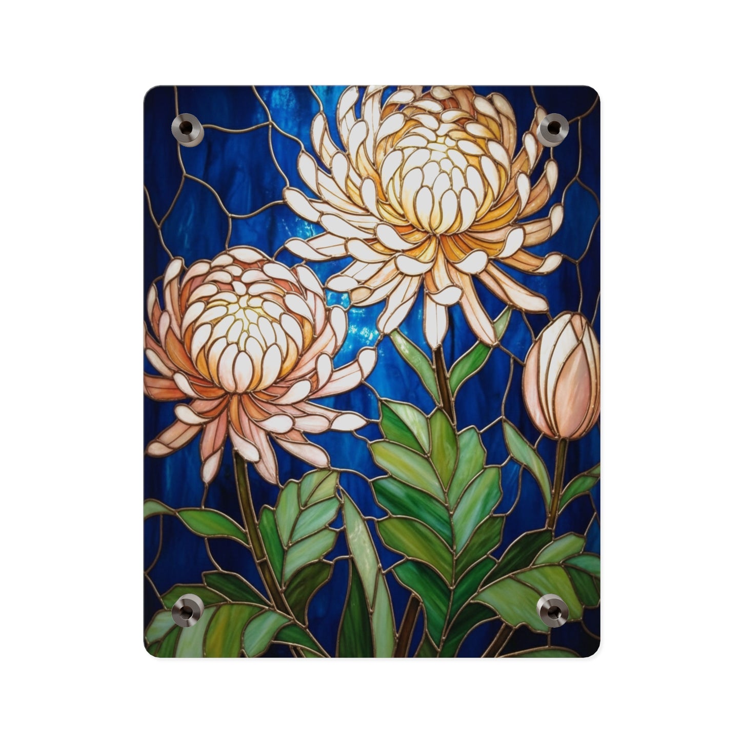 Chrysanthemum Acrylic Wall Art Panel — Floral Botanical Home Décor - 14609