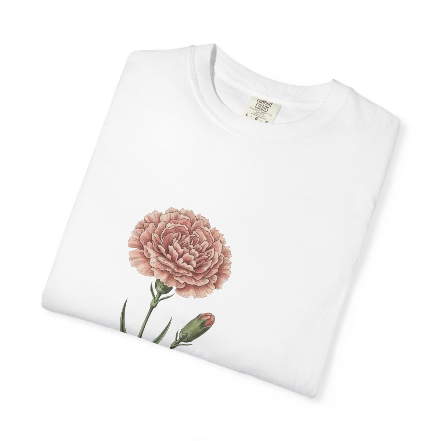 January Carnation Birth Flower T-Shirt – Customizable - 14672