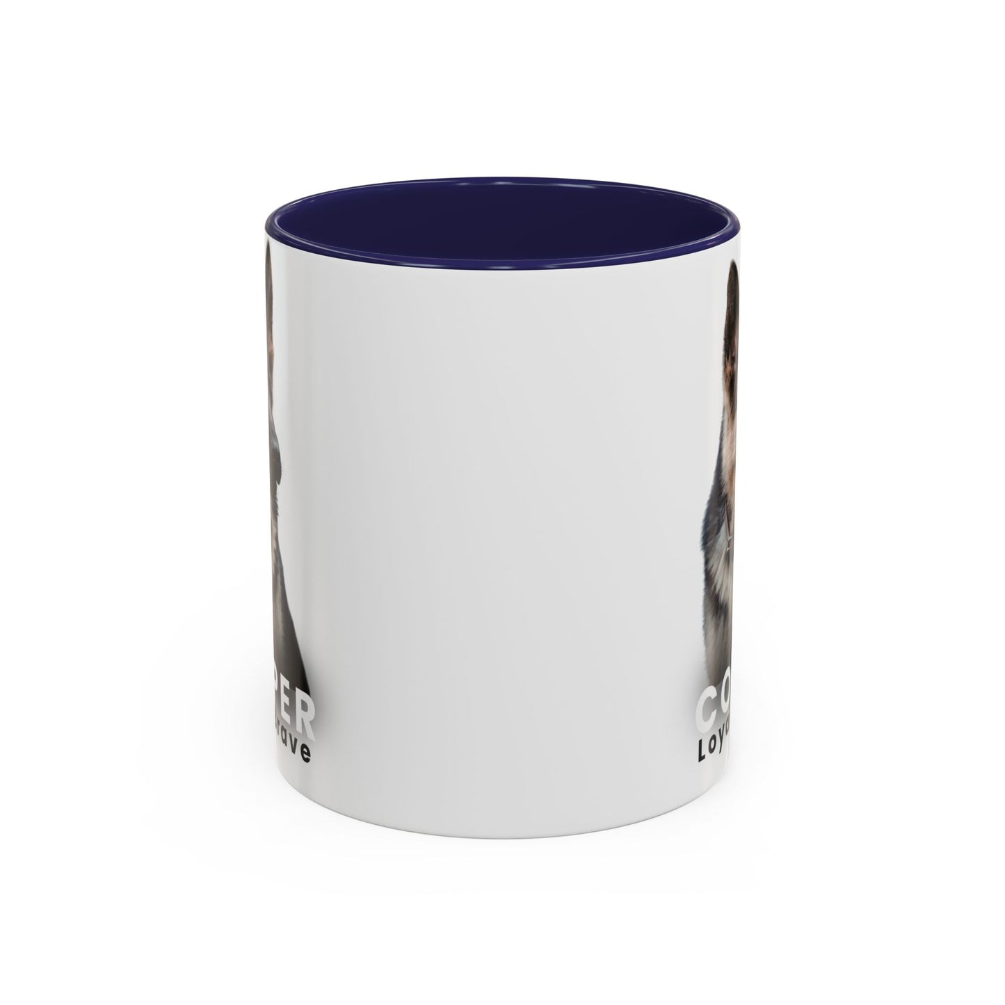 Personalized German Shepherd Mug – Custom Dog Name “Loyal & Brave” Accent Coffee Cup | Gift for Dog Lovers - 14826