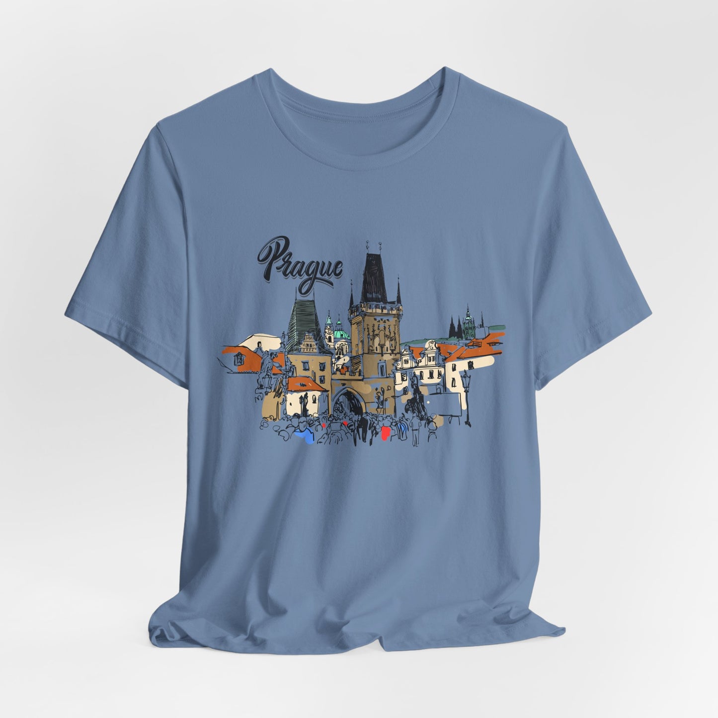 Prague Graphic Unisex Tee - Perfect Travel Souvenir - 12135